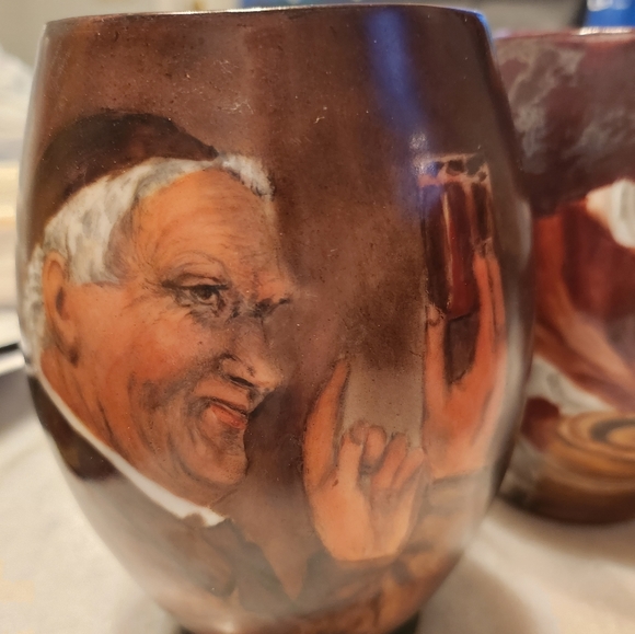 Vintage Limoges Complete handpainted Tankard Set, made in France RARE - Picture 5 of 9